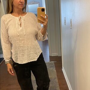 Rails lightweight Women's White Tie-Front Top